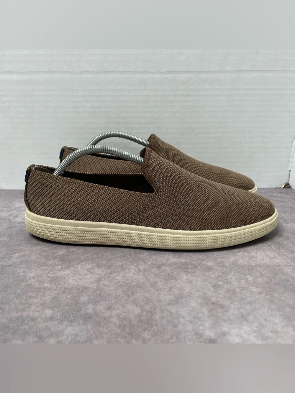 Rothy's The Original Slip On Sneaker Mens Size 10.5 Brown Knit Shoe Casual